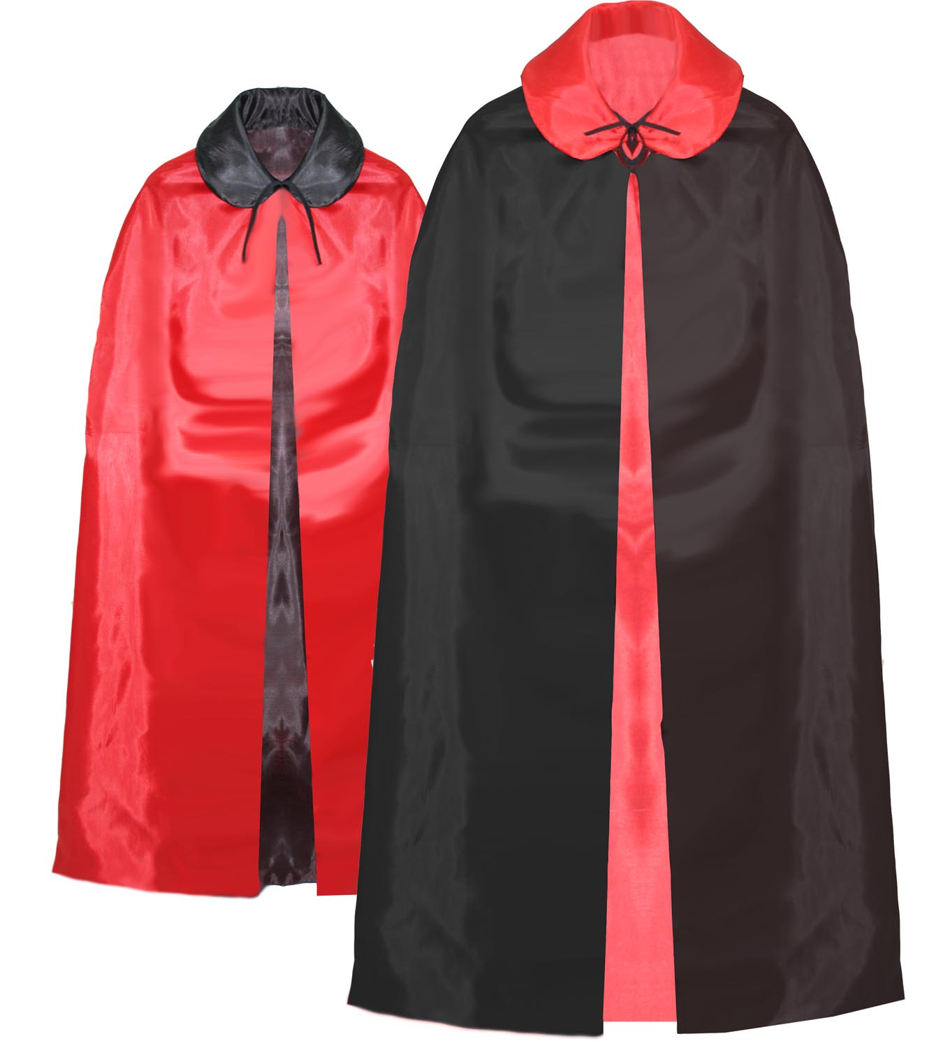 MANTELLO REVERSIBILE NERO-ROSSO ADULTO